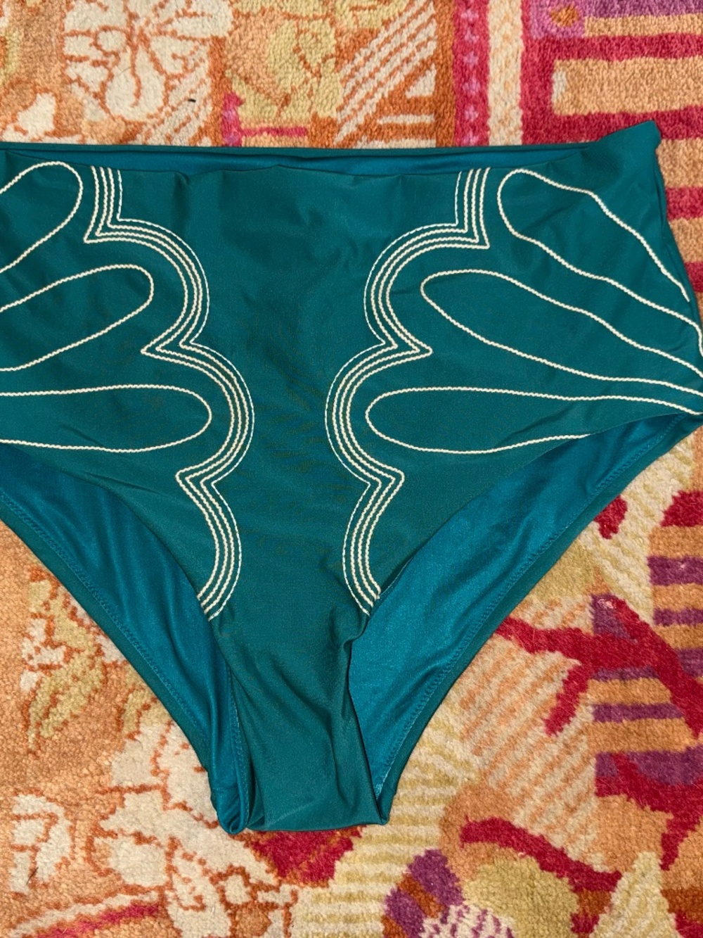 Agua Bendita Anthropologie Ali Bikini bottoms teal nwt sz 4XL aguabendita - Picture 6 of 10